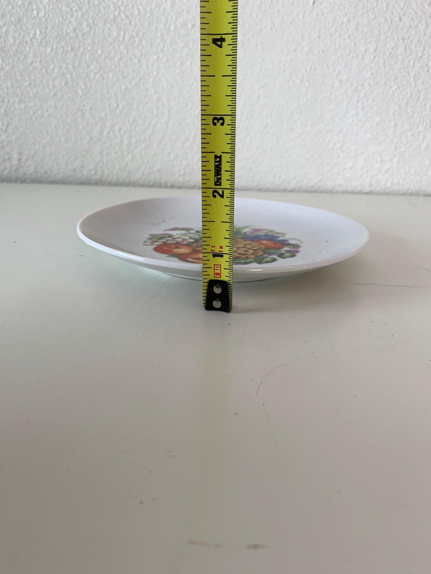 Vintage China Plate, Hand Painted With Fruit Design In Center, Vintage Porcelain Bread Plate -Located at Funkyhouse Vintage Antique Store, Weiser Idaho