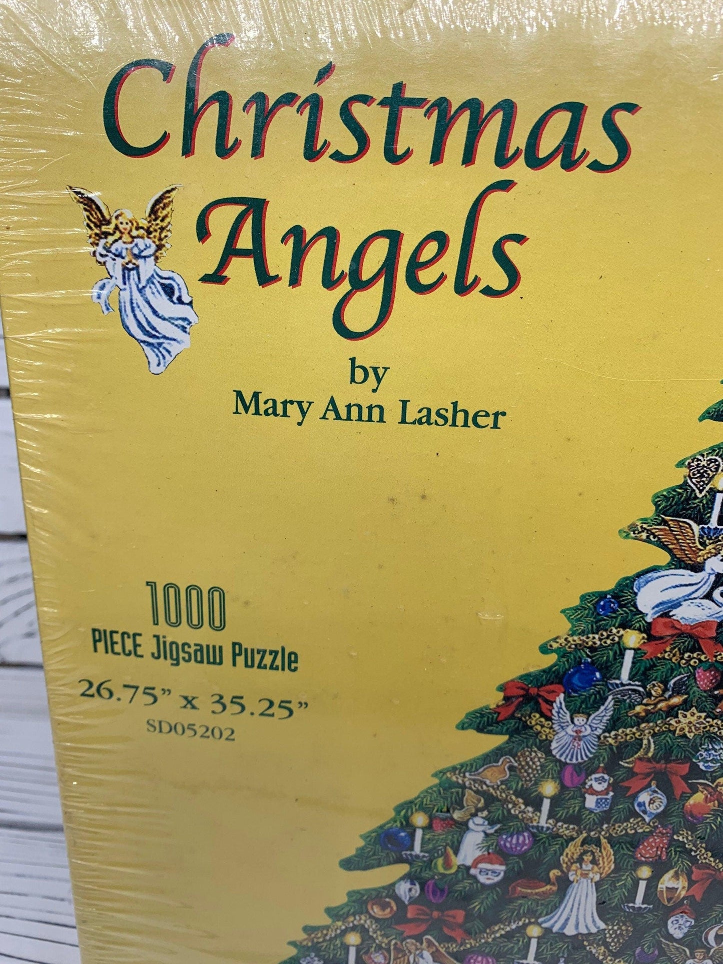 Vintage Christmas Angels Puzzle by Mary Ann Lasher, New In Box SEALED, 1000 Jigsaw Puzzle -Located at Funkyhouse Vintage Antique Store, Weiser Idaho