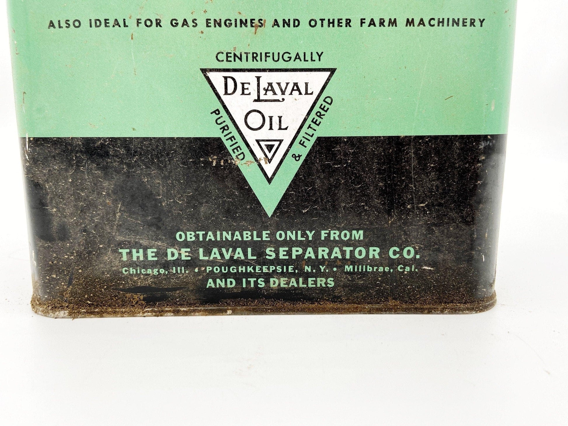 Vintage De Laval Delaval Pulso Pump Special Oil Can Dairy Partial Contents Milk, Gift for Him, Man Gift -Located at Funkyhouse Vintage Antique Store, Weiser Idaho