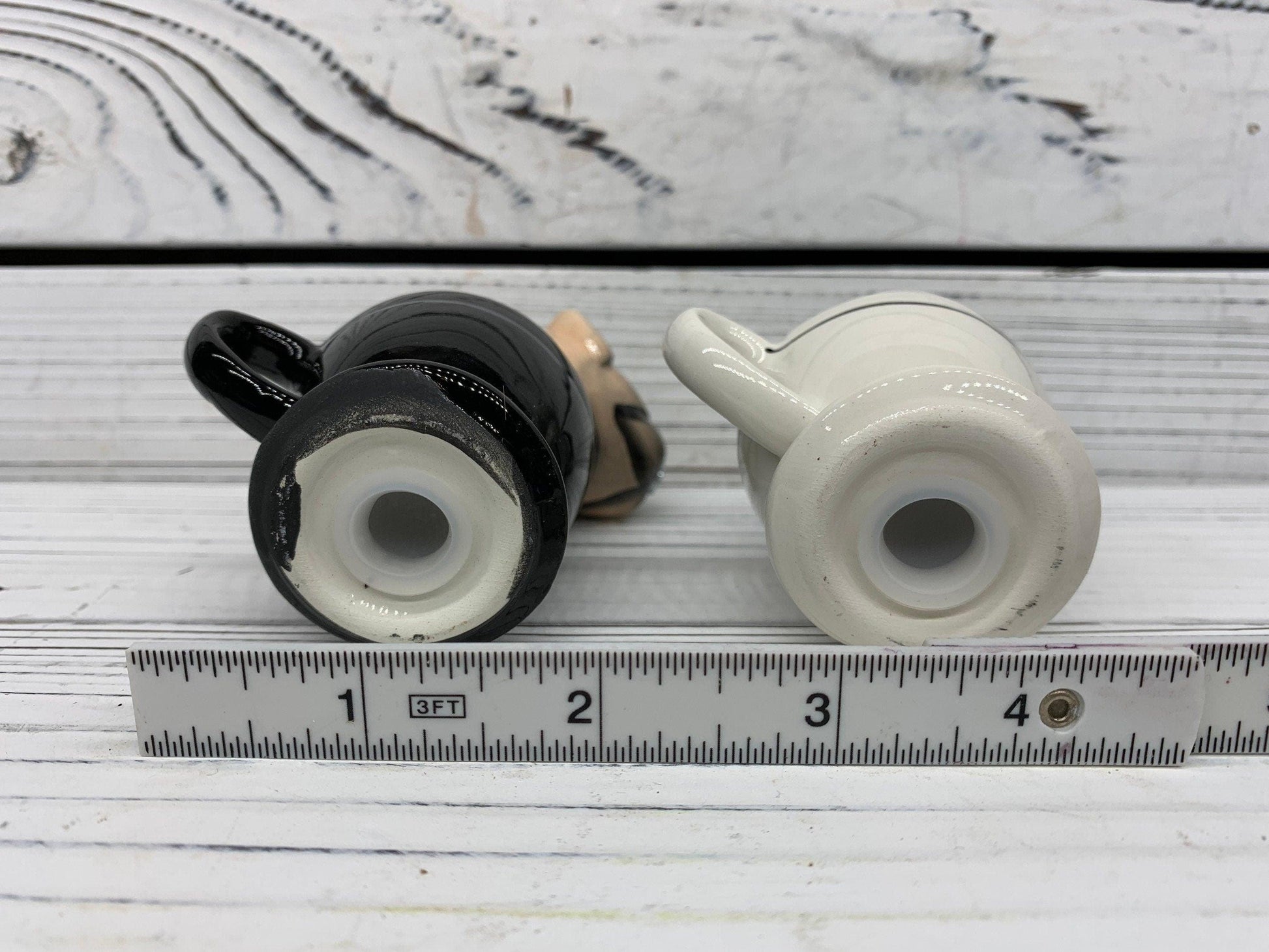 Vintage Dog Salt And Pepper Shakers, Magnetic Attractives Ceramic Salt & Pepper Shaker -Located at Funkyhouse Vintage Antique Store, Weiser Idaho