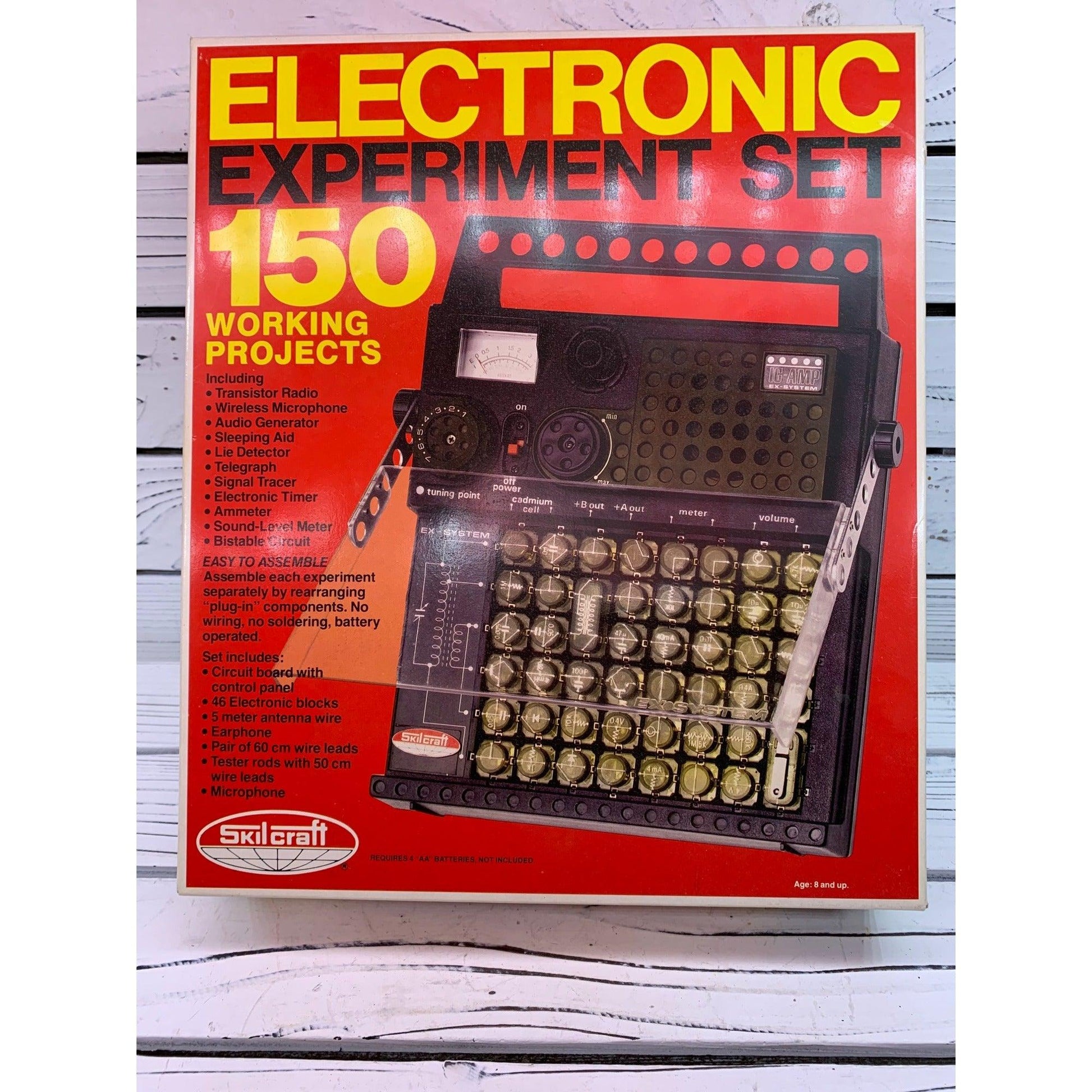 Vintage Electronic Experiment Set By Skilcraft, 150 Working Projects, Vintage Science -Located at Funkyhouse Vintage Antique Store, Weiser Idaho