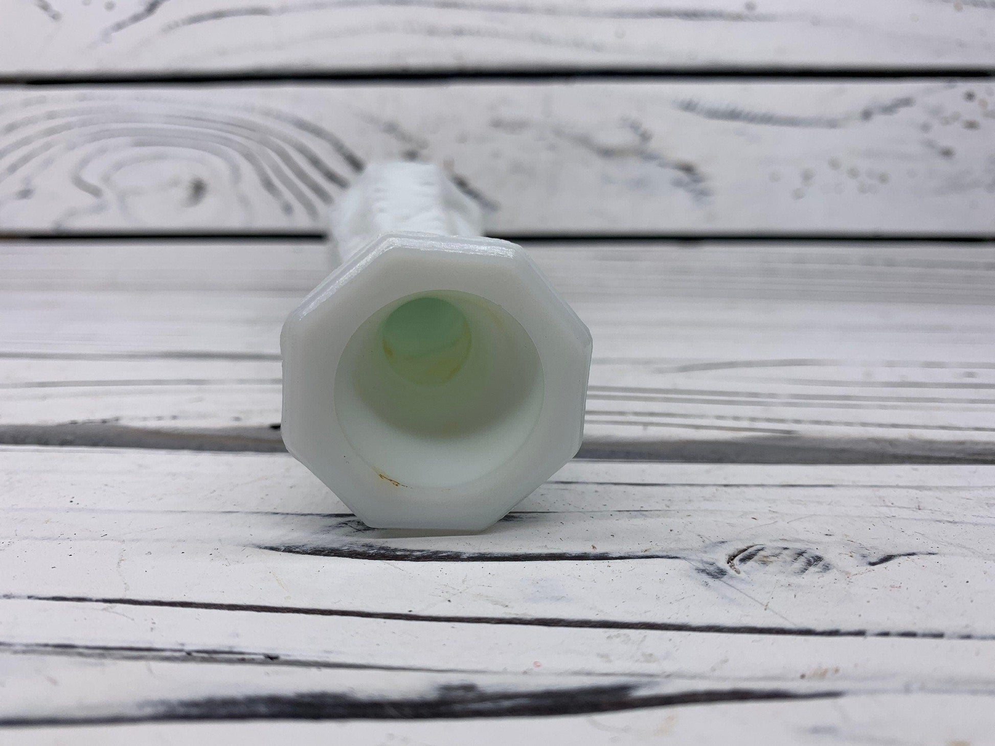 Vintage Glass Flower Bud Vase, White Milk Glass Single Rose Vase With Etched Detail For Weddings Or Showers -Located at Funkyhouse Vintage Antique Store, Weiser Idaho