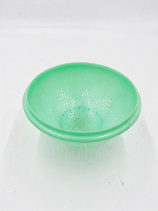 Vintage Green Tupperware Brand Colander, Tupper Ware Food Storage, Retro Mid Century Kitchen Bowls -Located at Funkyhouse Vintage Antique Store, Weiser Idaho