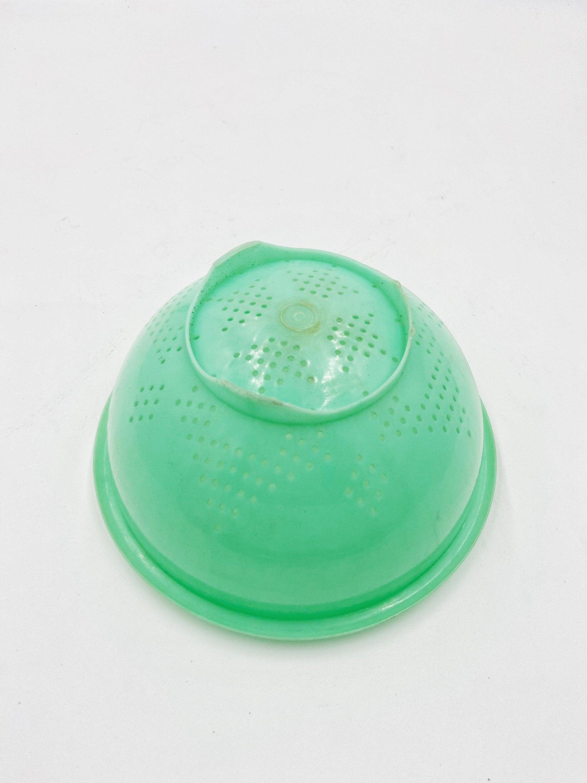 Vintage Green Tupperware Brand Colander, Tupper Ware Food Storage, Retro Mid Century Kitchen Bowls -Located at Funkyhouse Vintage Antique Store, Weiser Idaho