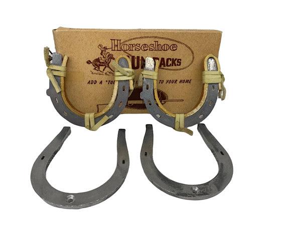 Vintage Horseshoe Gun Rack Novelty Piece in Original Box, Western Hat Or Coat Rack, Add A Touch Of The West To Your Home -Located at Funkyhouse Vintage Antique Store, Weiser Idaho