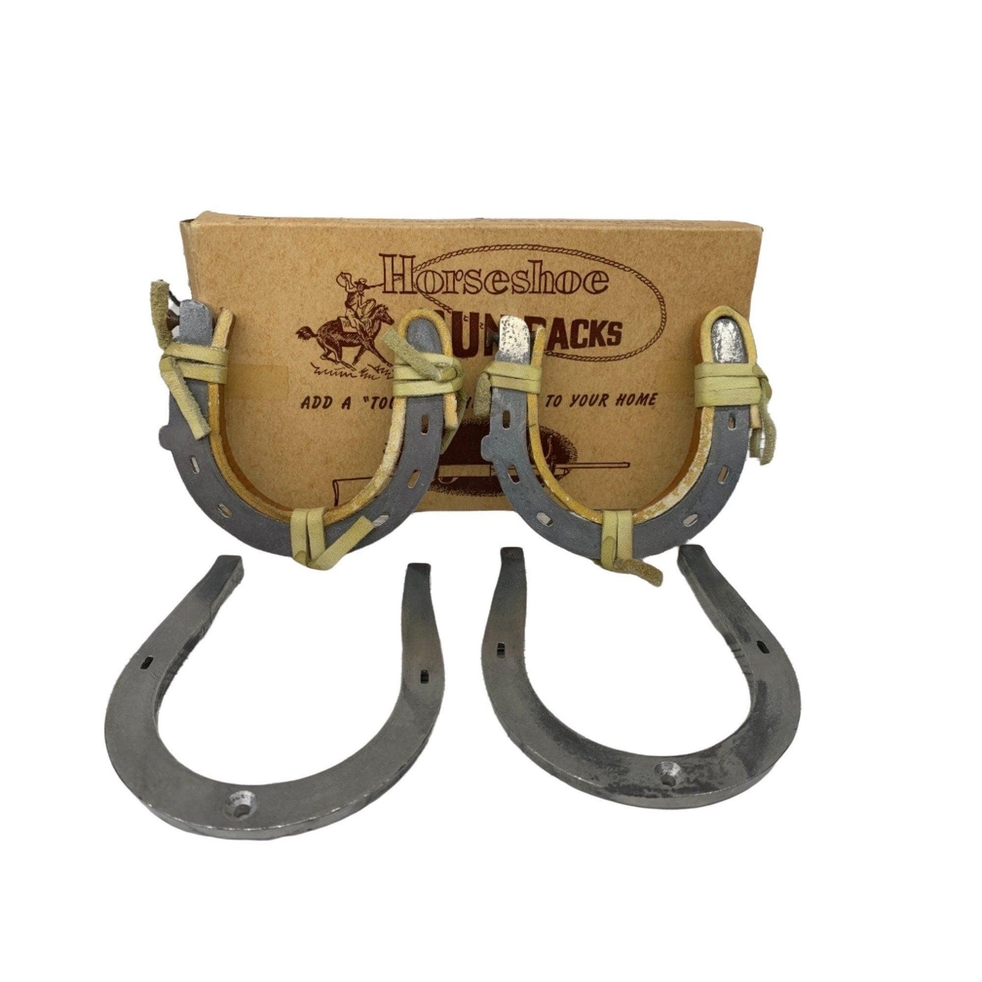 Vintage Horseshoe Gun Rack Novelty Piece in Original Box, Western Hat Or Coat Rack, Add A Touch Of The West To Your Home -Located at Funkyhouse Vintage Antique Store, Weiser Idaho