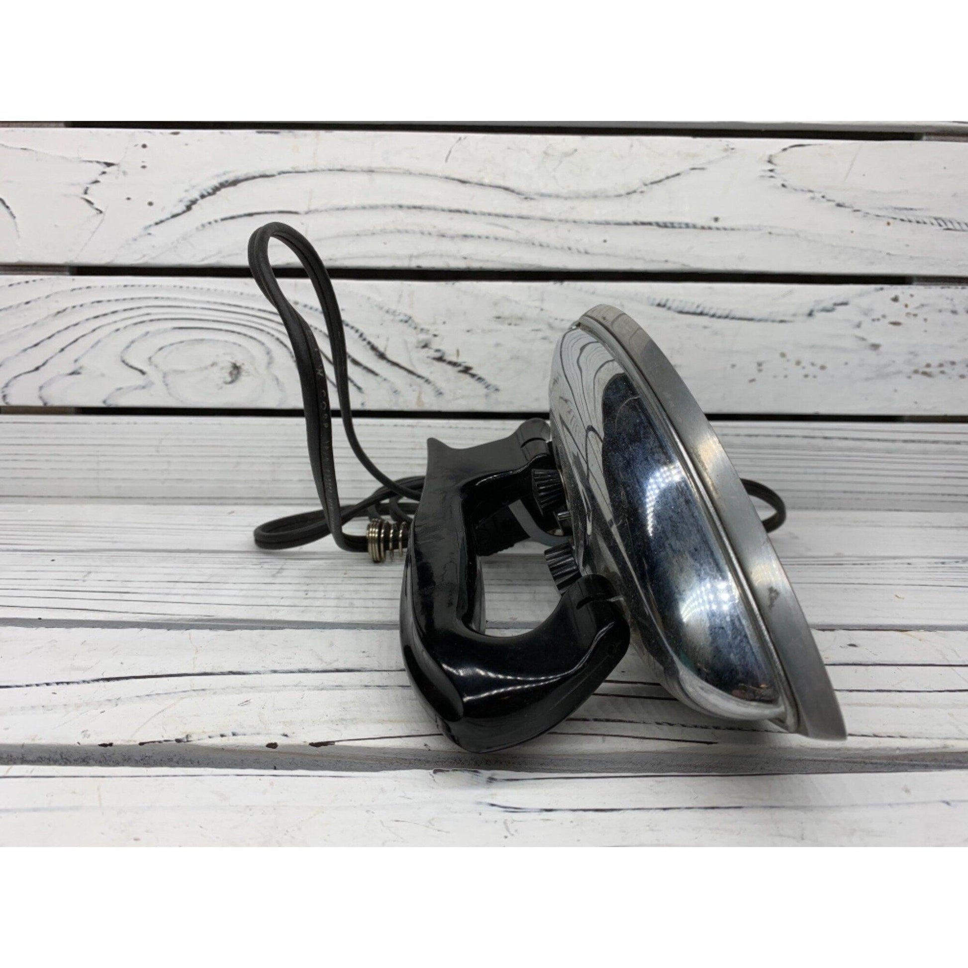 Vintage Iron By Landers, Frary & Clark, Metal Mid Century Electric Iron -Located at Funkyhouse Vintage Antique Store, Weiser Idaho