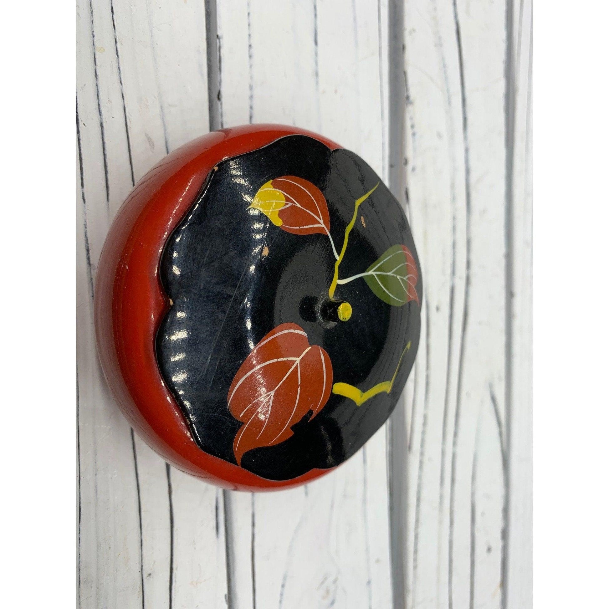 Vintage Jewelry Trinket Box, Hand Painted Wood Jewelry Holder, 1960s Decor -Located at Funkyhouse Vintage Antique Store, Weiser Idaho