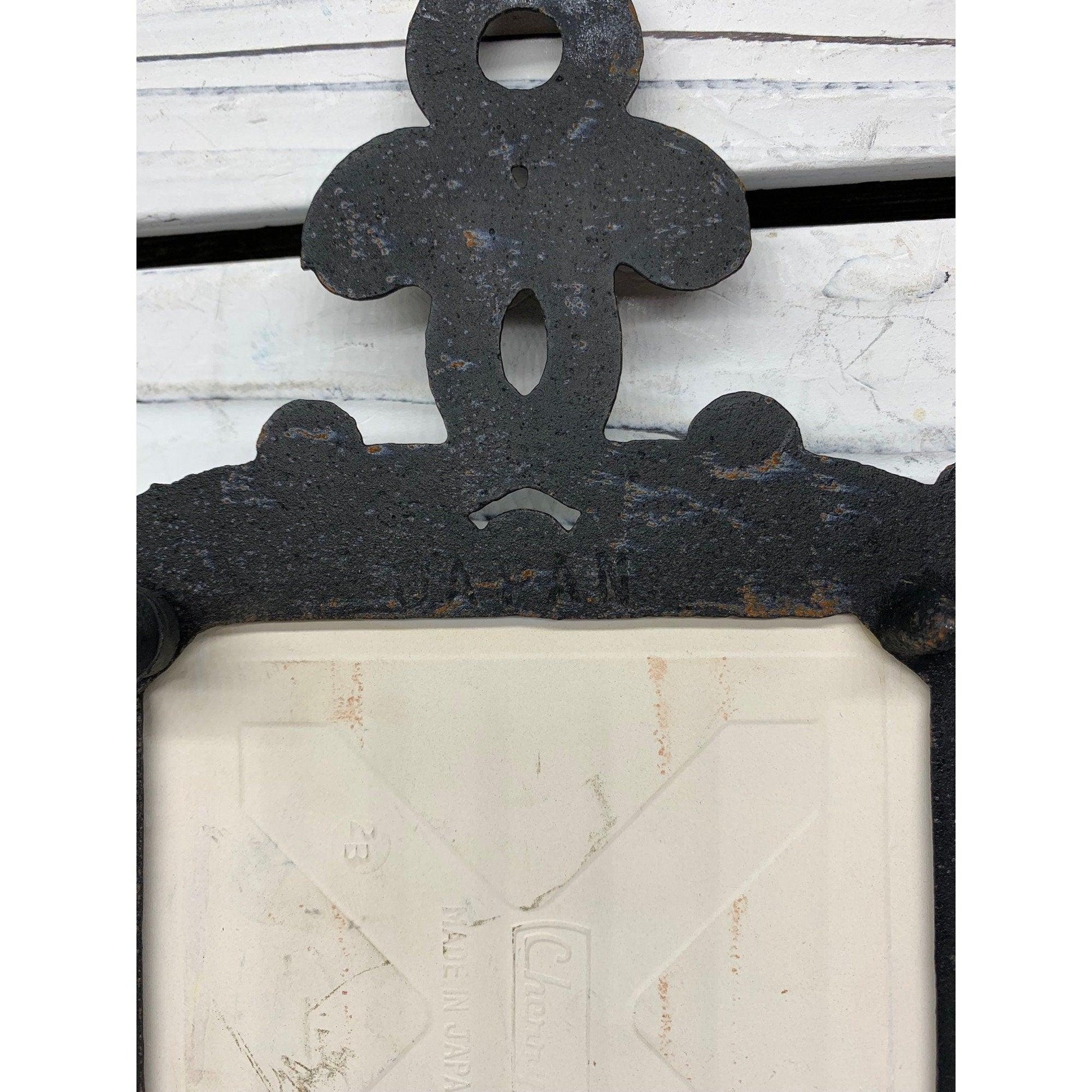 Vintage Knott's Berry Farm Trivet, Ceramic & Cast Iron Souvenir Trivet, Collectors Kitchen Pan Rest -Located at Funkyhouse Vintage Antique Store, Weiser Idaho