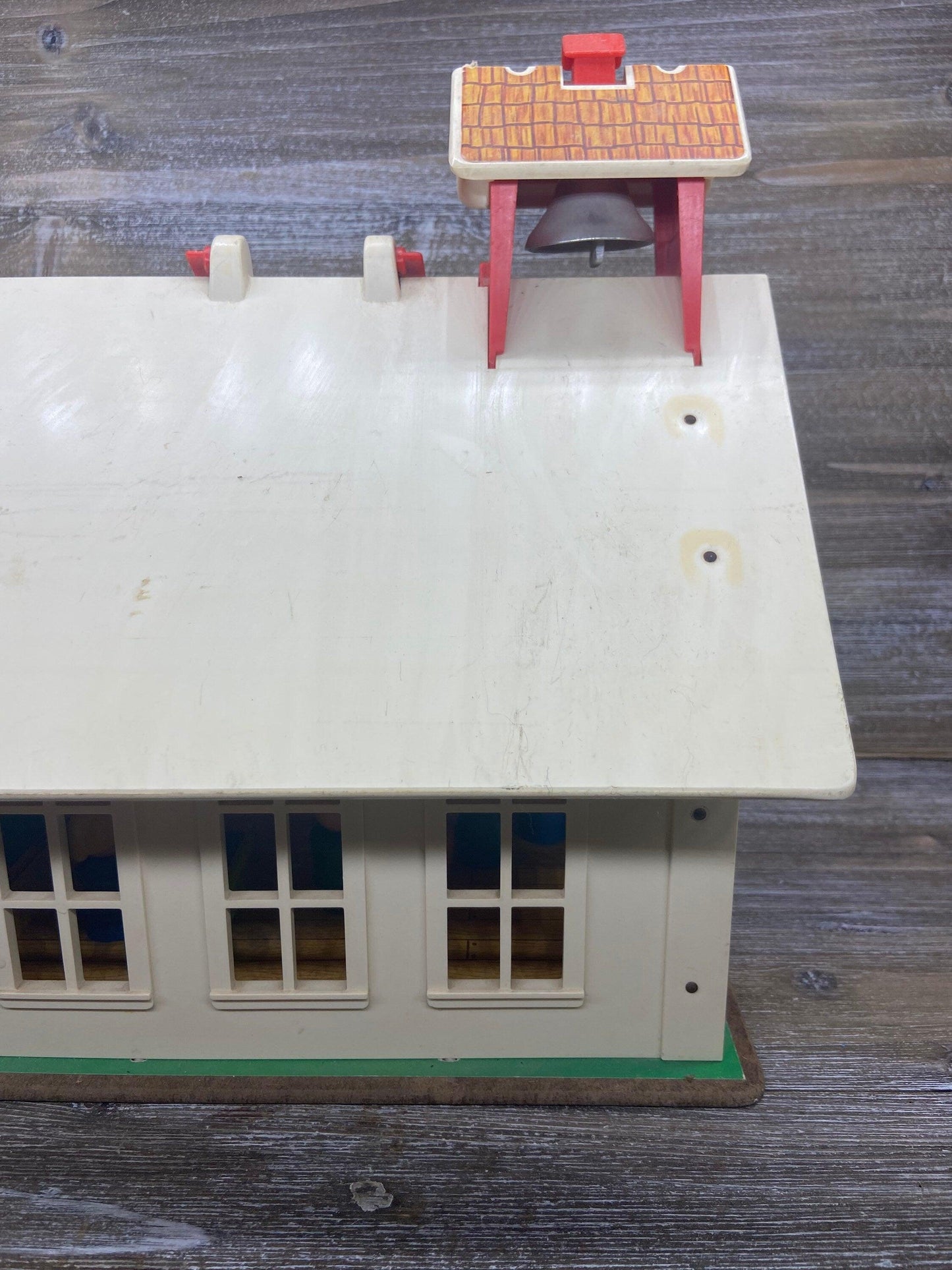 Vintage Little People School House, Merry Go Round, Swing, Students, 1970s Fisher Price Toys, Pretend Play -Located at Funkyhouse Vintage Antique Store, Weiser Idaho