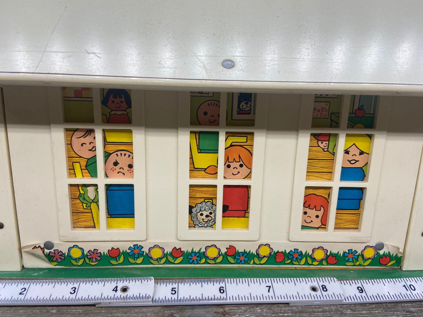 Vintage Little People School House, Merry Go Round, Swing, Students, 1970s Fisher Price Toys, Pretend Play -Located at Funkyhouse Vintage Antique Store, Weiser Idaho