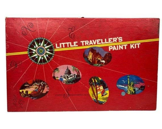 Vintage Paint Kit, Little Traveller's Paint Kit by Transogram Company NY, Vintage Toy -Located at Funkyhouse Vintage Antique Store, Weiser Idaho