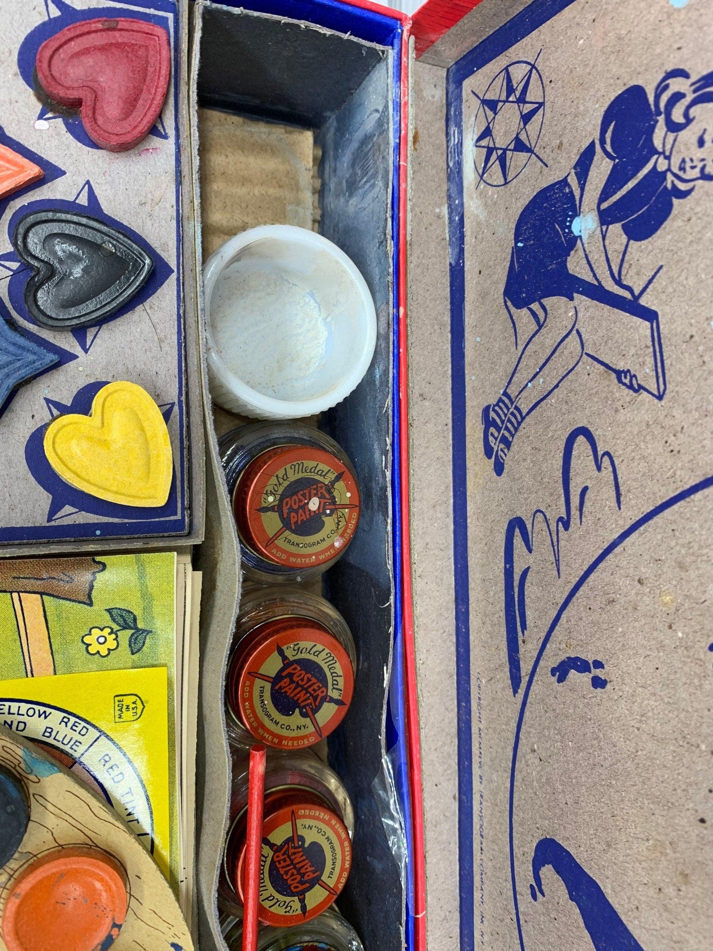 Vintage Paint Kit, Little Traveller's Paint Kit by Transogram Company NY, Vintage Toy -Located at Funkyhouse Vintage Antique Store, Weiser Idaho