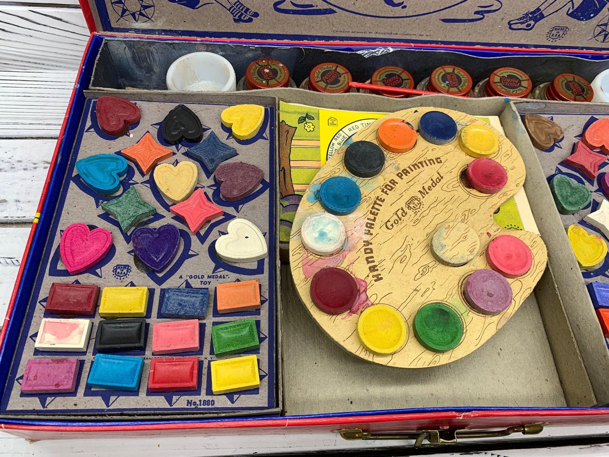 Vintage Paint Kit, Little Traveller's Paint Kit by Transogram Company NY, Vintage Toy -Located at Funkyhouse Vintage Antique Store, Weiser Idaho