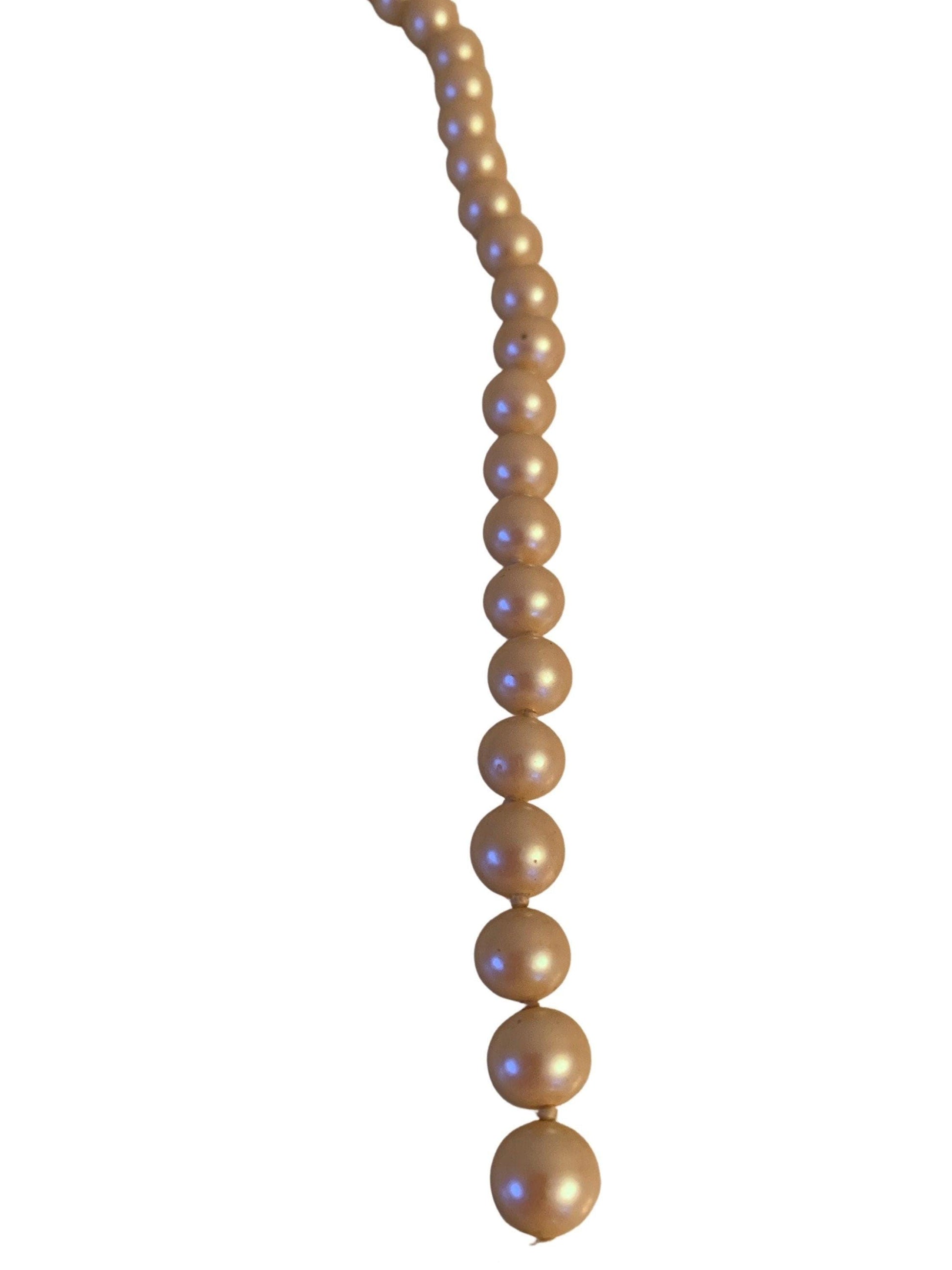 Vintage Pearl Necklace, Faux Pearl Necklace, Costume Jewelry, Fake Pearl Strand -Located at Funkyhouse Vintage Antique Store, Weiser Idaho