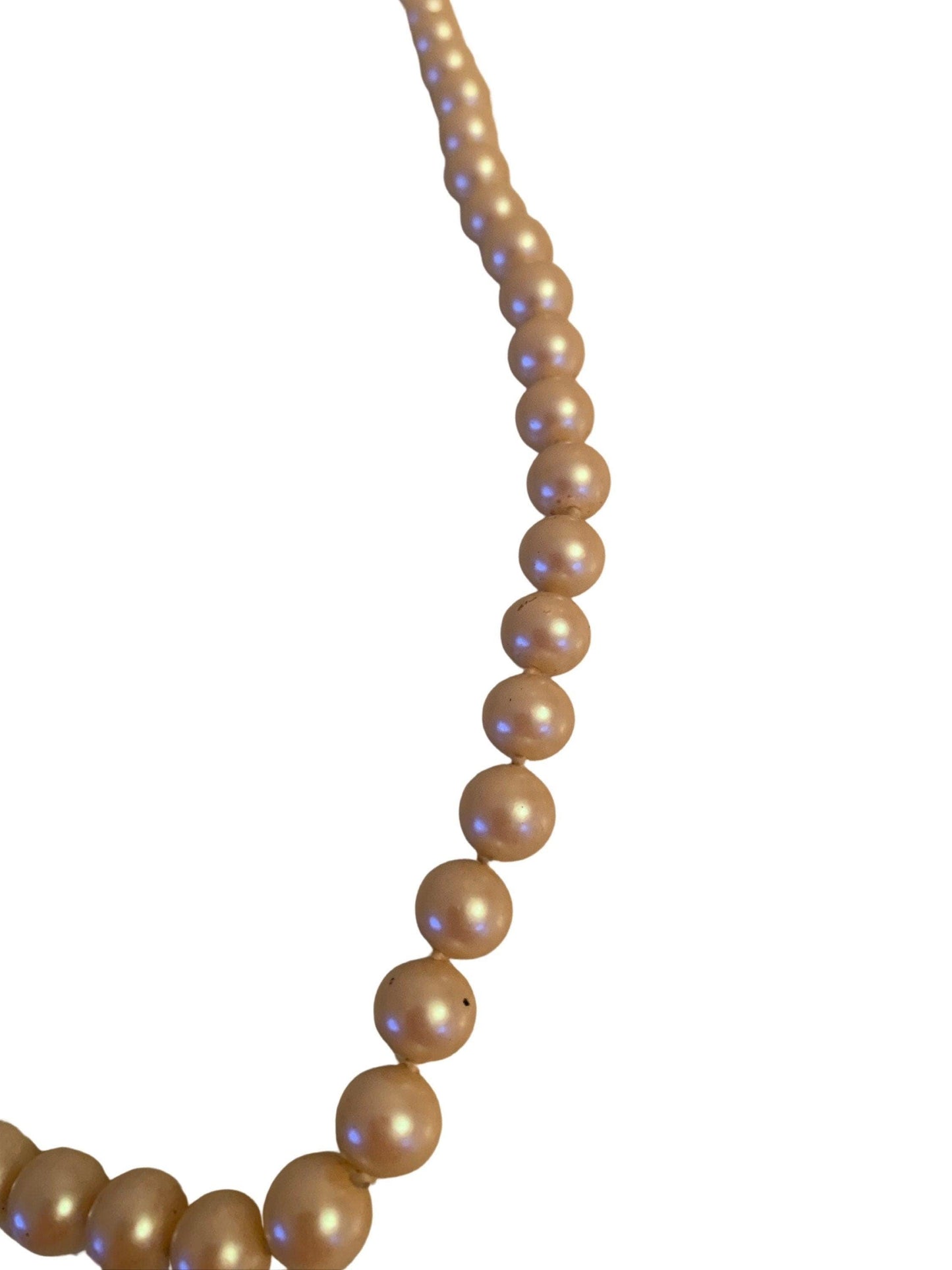Vintage Pearl Necklace, Faux Pearl Necklace, Costume Jewelry, Fake Pearl Strand -Located at Funkyhouse Vintage Antique Store, Weiser Idaho