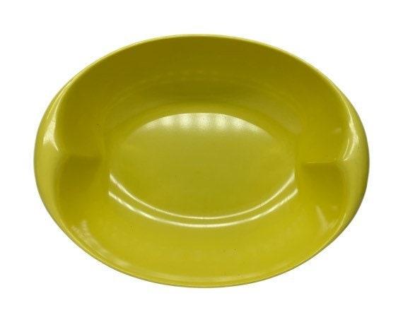 Vintage Serving Bowl By Lenox Ware, Yellow Plastic Mid Century Bowl, 1950s Retro Kitchen -Located at Funkyhouse Vintage Antique Store, Weiser Idaho