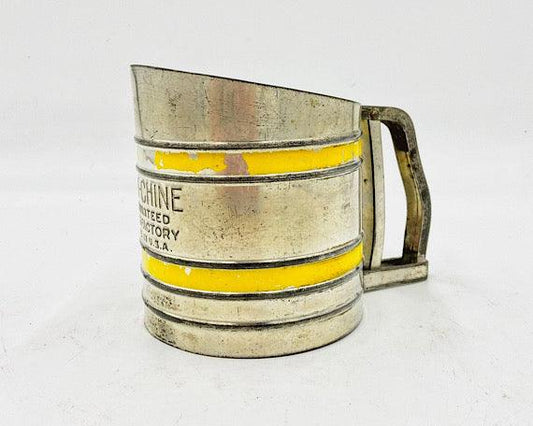 Vintage Silver And Yellow Metal Sifter Made By Sift-Chine In The USA -Located at Funkyhouse Vintage Antique Store, Weiser Idaho