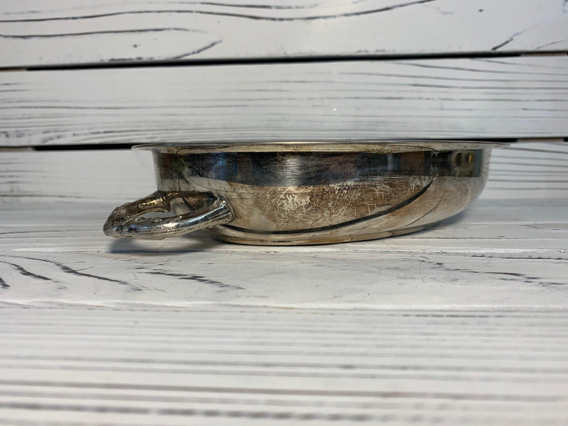 Vintage Silver Plated Serving Platter, Silver Entertaining Plate -Located at Funkyhouse Vintage Antique Store, Weiser Idaho