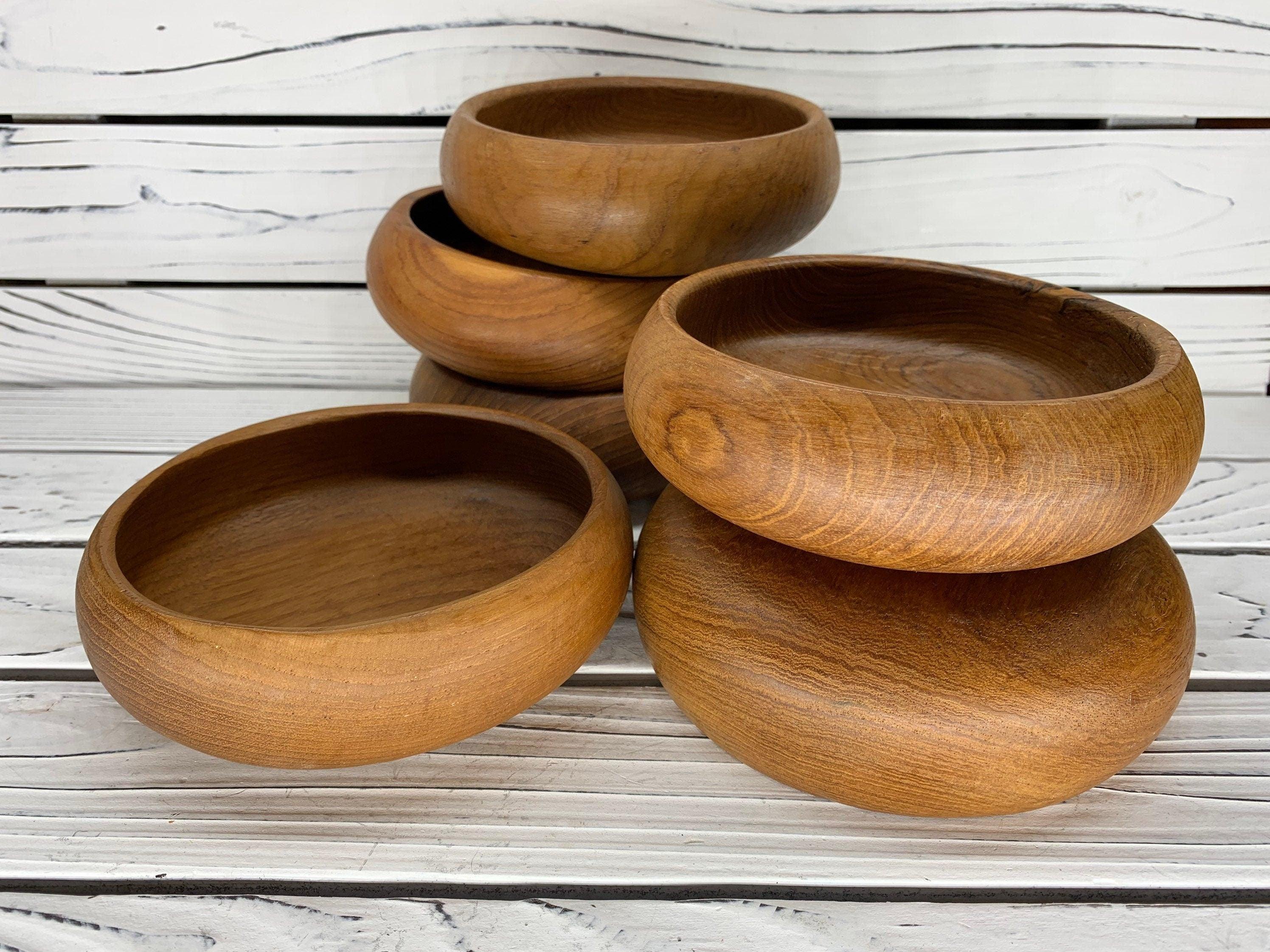 Vintage teak clearance salad bowl set