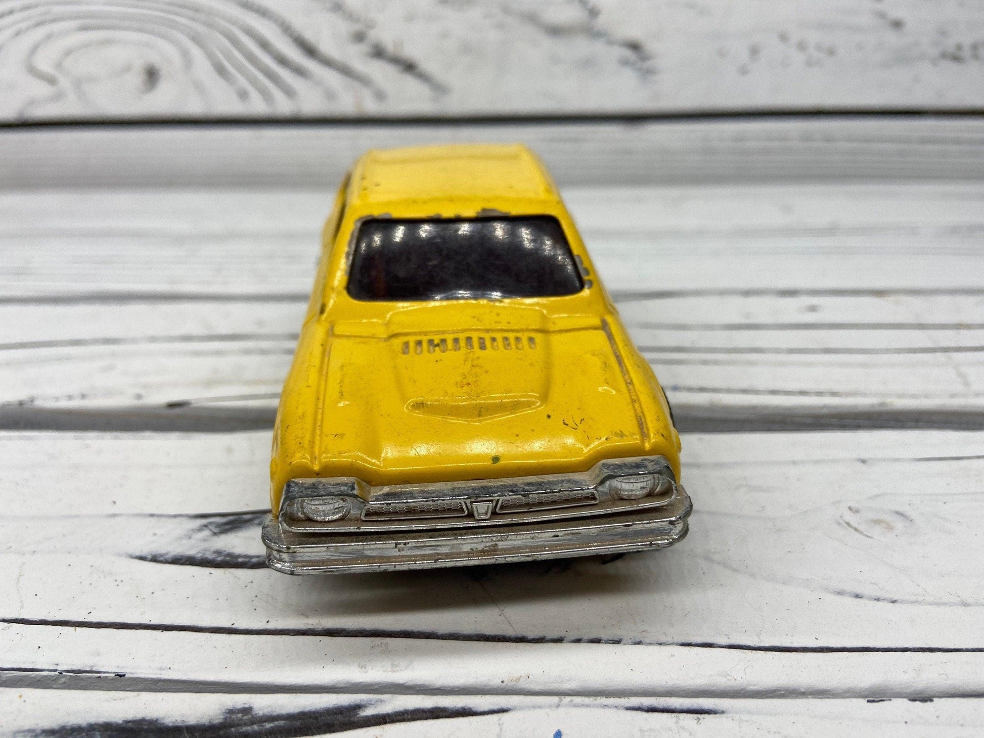 Vintage Tonka Honda Civic Pressed Steel, Yellow Car Sedan Toy -Located at Funkyhouse Vintage Antique Store, Weiser Idaho
