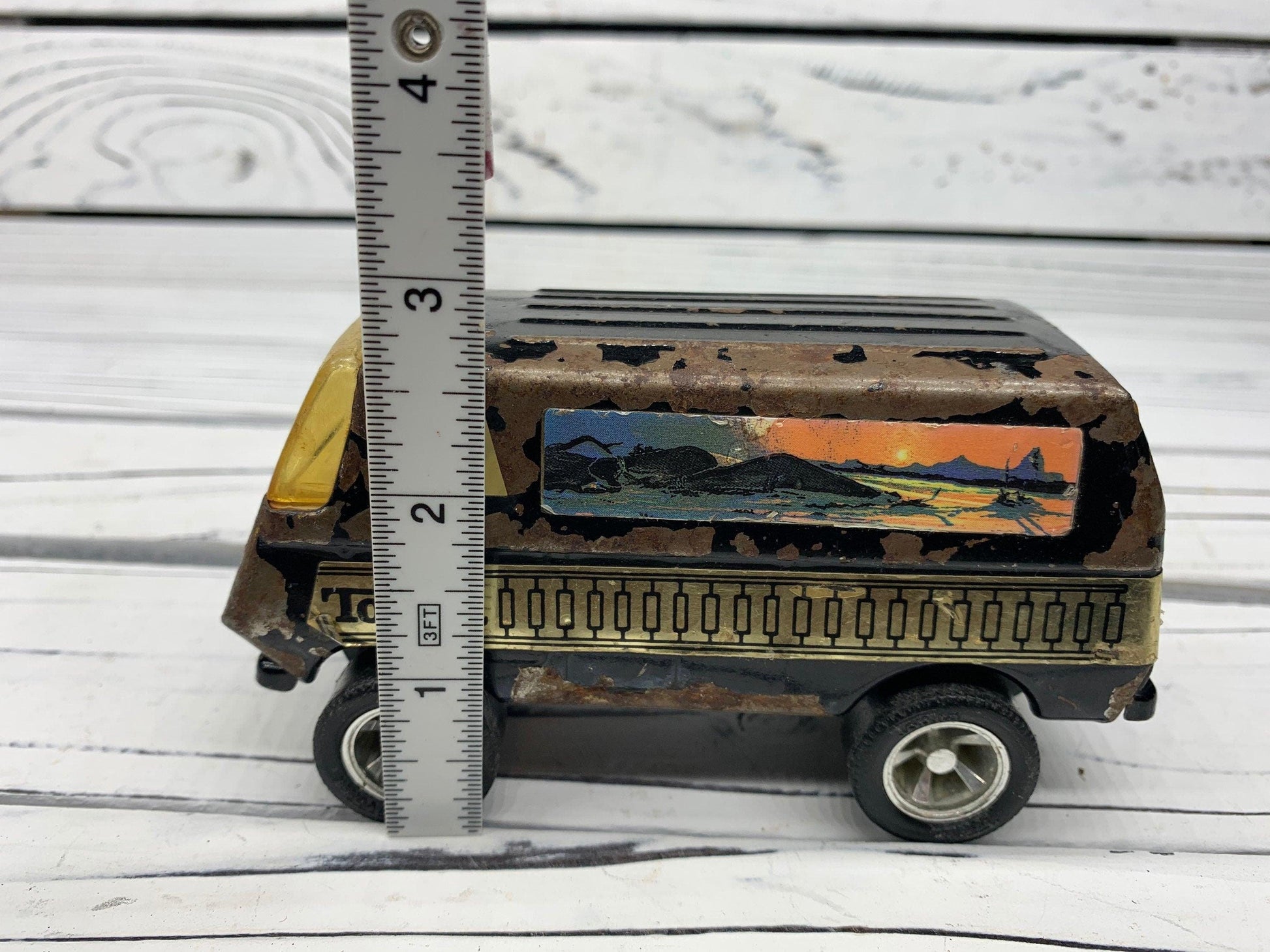 Vintage Tonka Metal Retro Van, 1970s Pressed Steel Die Cast Tonka Toys -Located at Funkyhouse Vintage Antique Store, Weiser Idaho