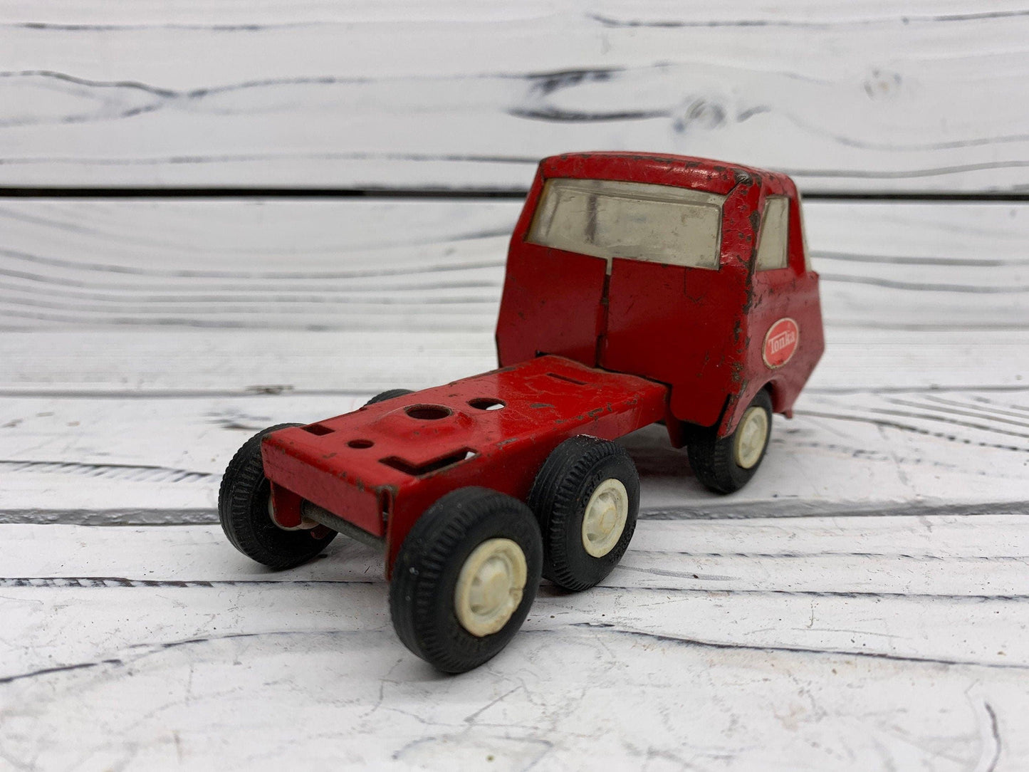 Vintage Tonka Truck Red Pressed Steel -Located at Funkyhouse Vintage Antique Store, Weiser Idaho