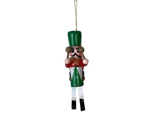 Vintage Toy Soldier Playing Drum Ornament, Wooden Hand Painted Soldier Christmas Tree Decoration -Located at Funkyhouse Vintage Antique Store, Weiser Idaho